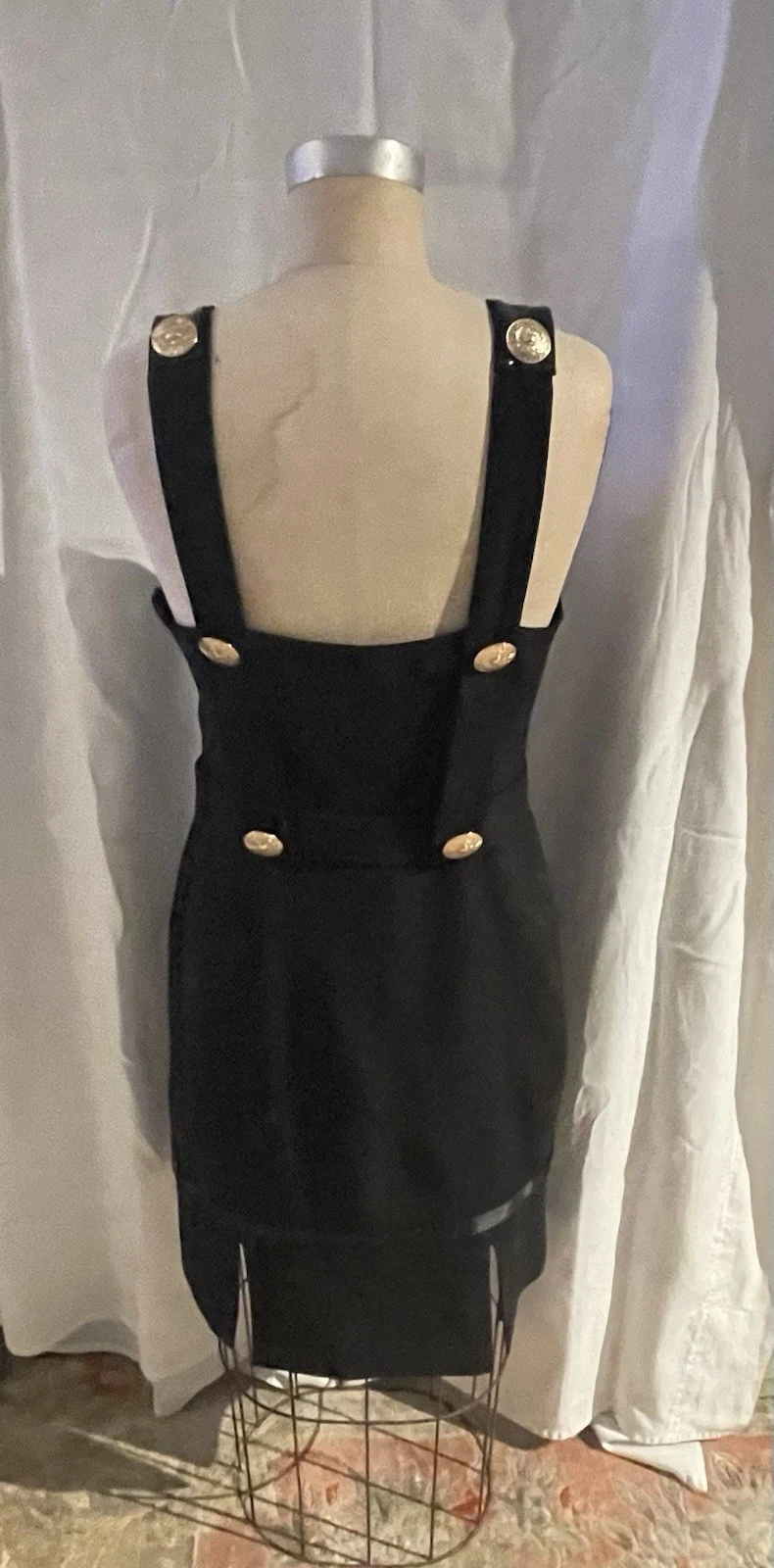 VERSACE FOR H&M ABITO BONDAGE IN SETA NERO TAGLIA S