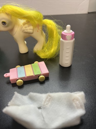 Vintage 1986 G1 My Little Pony - Baby Lofty con accessori originali xilofono W13 - Foto 3 di 11