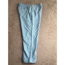 A New Day Women's Light Blue Cropped Pants Size 14 Elastic Waist Flawed NWT