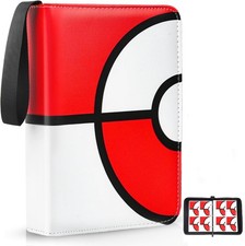 Card Binder 4 Pocket, Trading Card Holder Fits 400 Cards with 50 Removable Sl...