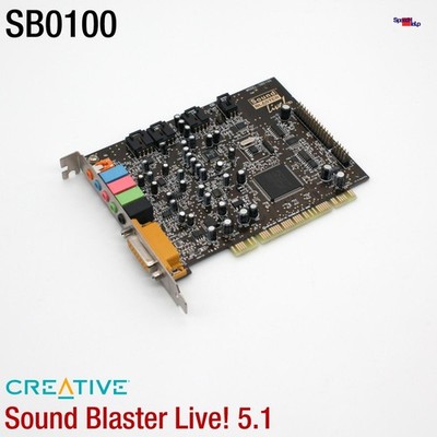 PCI Creative Labs Sound Blaster Live! SB0100 PC Card Win 95 98 ME 2000 XP