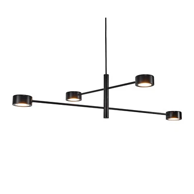 LED Pendelleuchte Nordlux Clyde 4-Pendel Dimmbar Schwarz Hängeleuchte Hängelampe - Bild 1 von 4