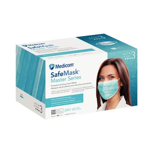 Medicom 2057 SafeMask MasterSeries Earloop Face Masks ASTM Level3 Ocean Surf 50P
Opens in a new wind