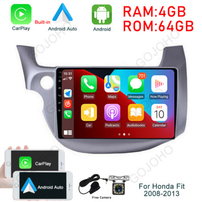 4+64GB Android 13 Car Stereo Radio GPS NAVI Carplay For Honda Fit Jazz 2008-2013