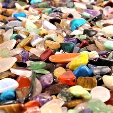 PREMIUM kleine Trommelsteine Mix Afrika Ø 7 - 14 mm unbehandelt - 100 % Natur