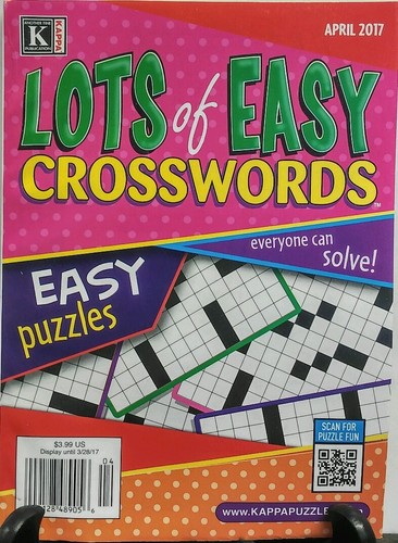 Kappa Lots Of Easy Crosswords April 2017 Easy Puzzles FREE SHIPPING Sb 