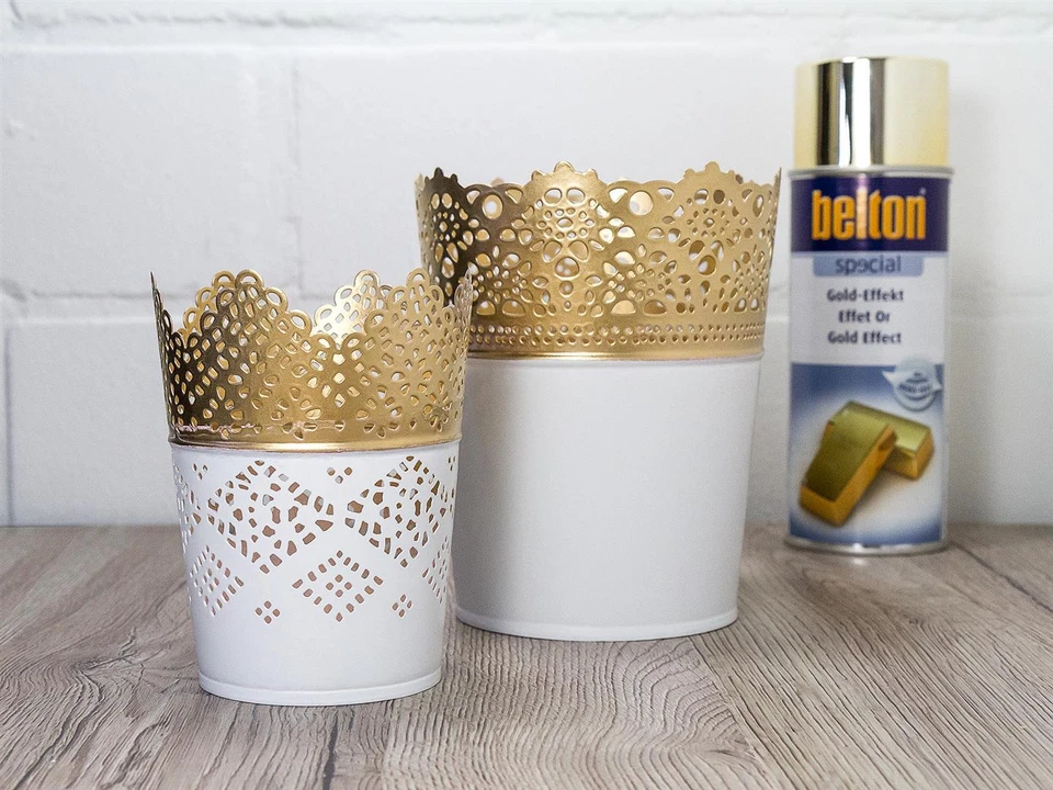 Belton Spraydose Gold Effektlack 400ml Lackspray für Innenbereich Deko & Design - Bild 2 von 2