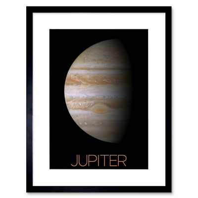 NASA Unser Sonnensystem Jupiter Planet Bild Roter Fleck Gerahmter Druck Wandkunst 9 x 7 Zoll