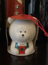 NEW Starbucks Bearista Bear Ceramic Christmas Ornament Italy Europe 2024 