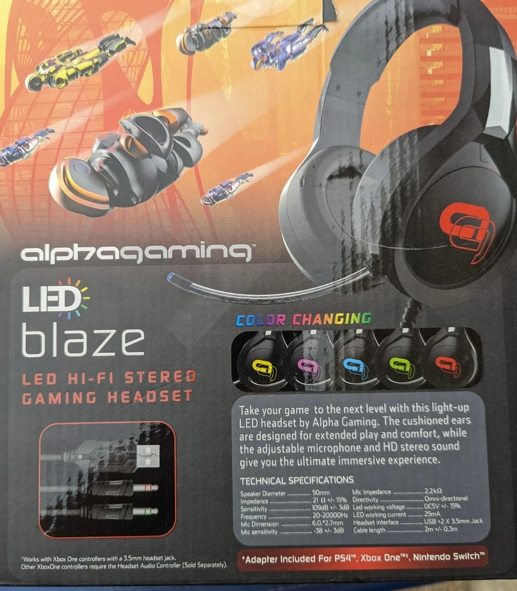 Tzumi Alpha Gaming Blaze RGB LED Stereo Headset eBay