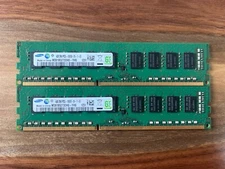Lot of 2 - Samsung M391B5273DH0-YH9 4GB PC3L-10600E DDR3-1333 2Rx8 ECC Memory