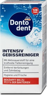 Dontodent Intensive cleaning tablets for dentures, 128 pcs.