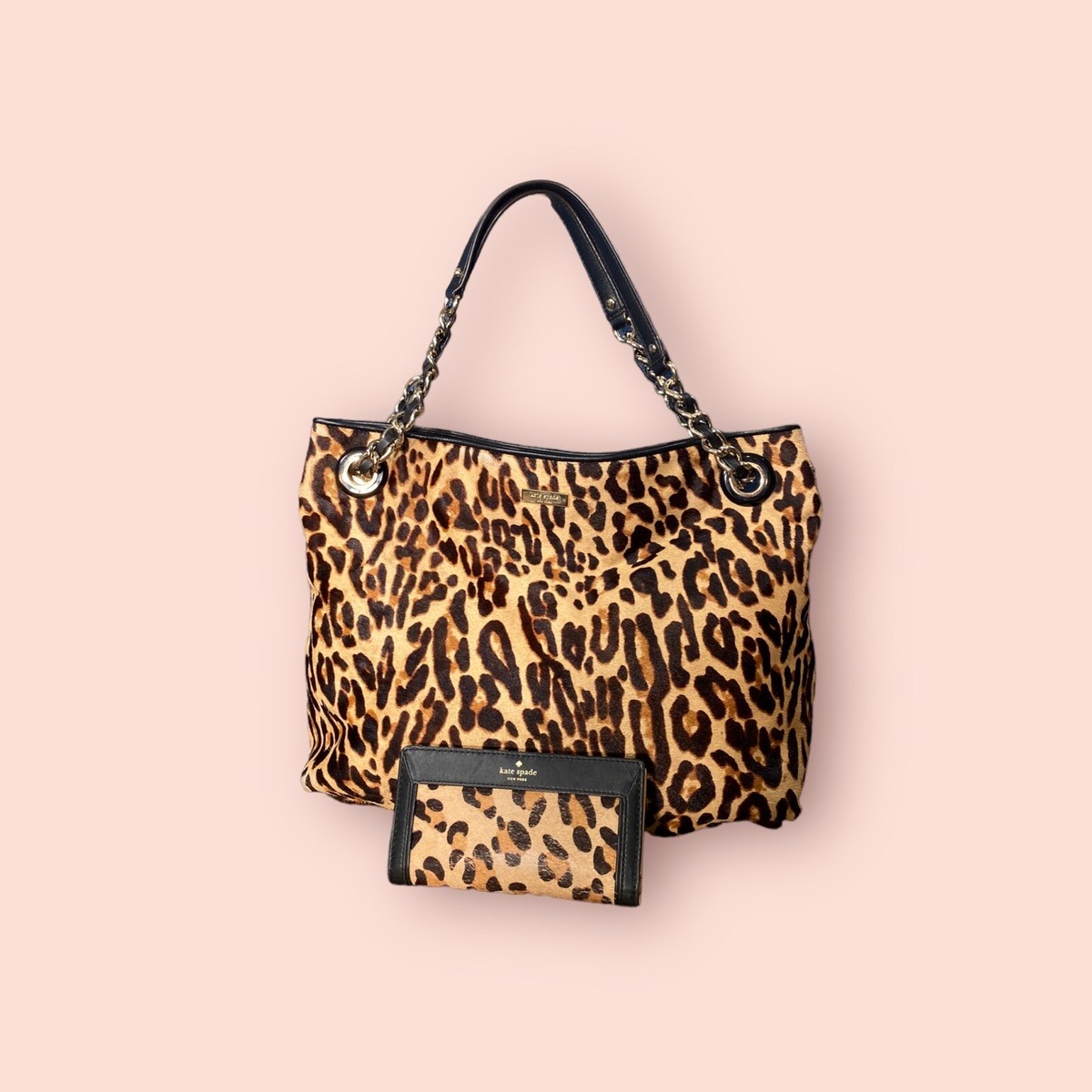KATE SPADE Streetcar Darya Leopard Calf Hair Fur Handbag With