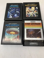 Lot Of 4 Atari 2600 Carts - Asteriods, Missle Command, Space Invaders, Star Voya