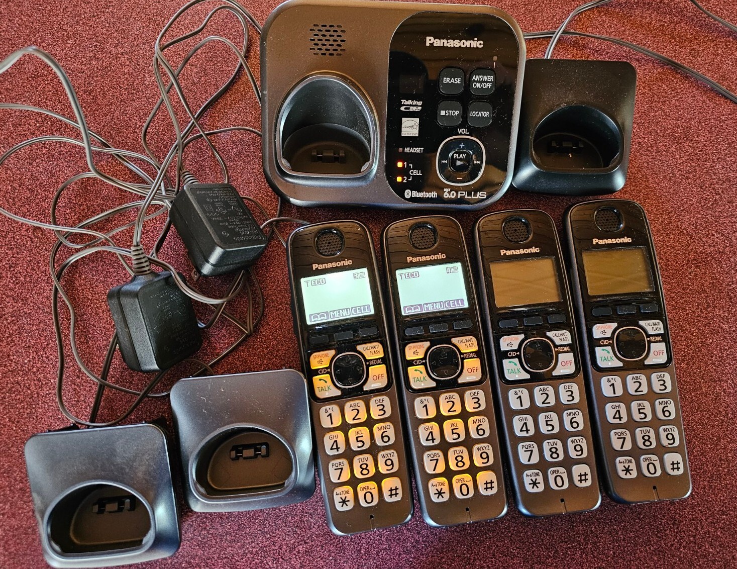 Panasonic Phone Handset Model KXTGA470 X4 W/ Unit KXTG7731 And 3