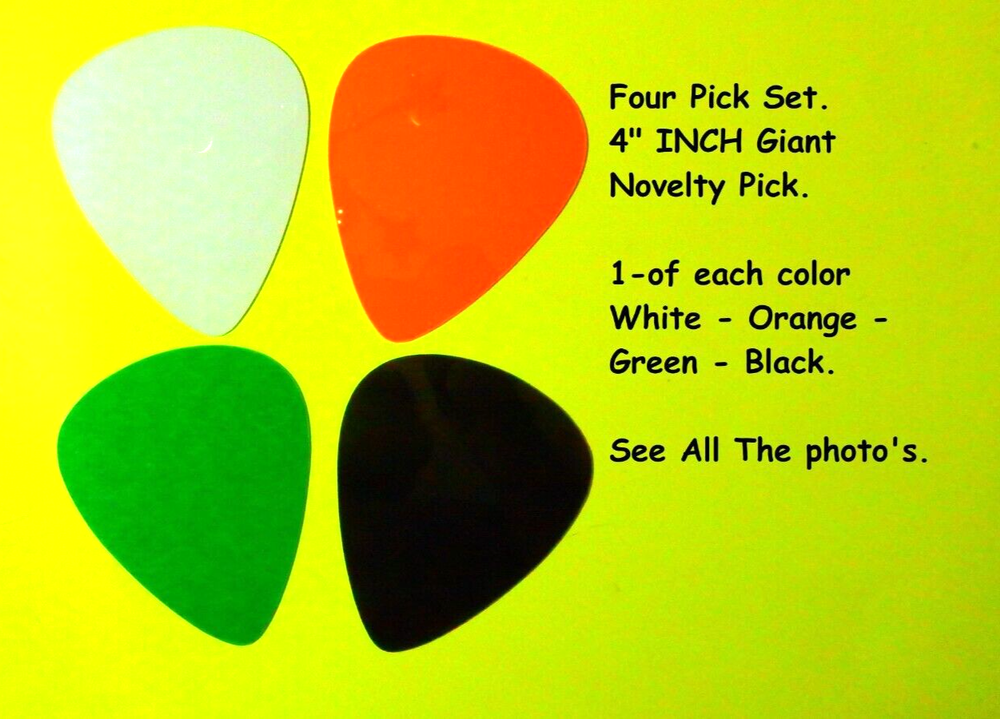 4-Inch Jumbo Giant Guitar Picks for Bass and Acoustic