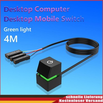 2m/4m On/Off Button Extension Cable LED Lights PC External Start for Home Office