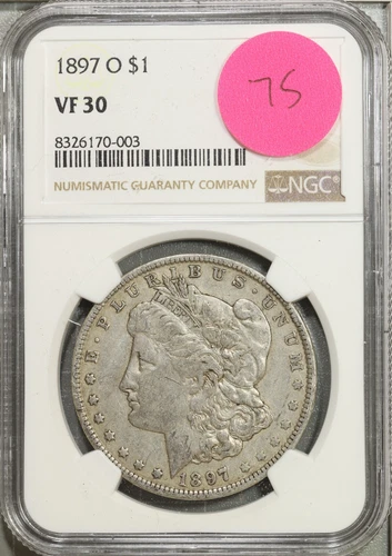 1897 O Morgan Silver Dollar NGC VF 30 Very Fine #0-003