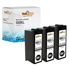 3PK 100 XL Black Ink Cartridges for Lexmark Impact S305 S300 S302 S301 Printer