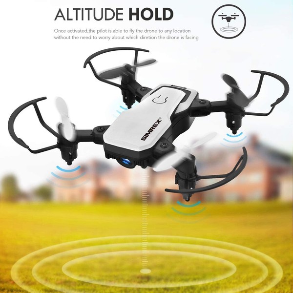 Alternate view of Simrex X300c Mini Drone Quadcopter Foldable Altitude Hold Headless Rtf 360