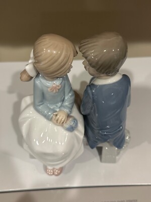 NAO BY LLADRO #1136 FIRST LOVE - BOY AND GIRL ON BENCH | eBay