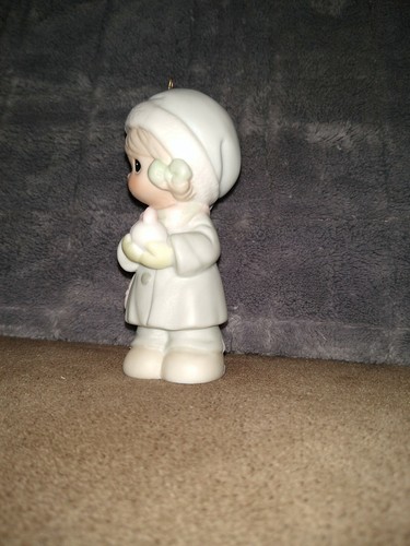 Precious Moments 1989 “May All Your Christmases Be White” Ornament EUC - Imagen 4 de 5