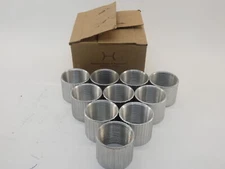 *Lot of 10* Henco Aluminum 3" Couplings, Threaded - NEW Surplus!