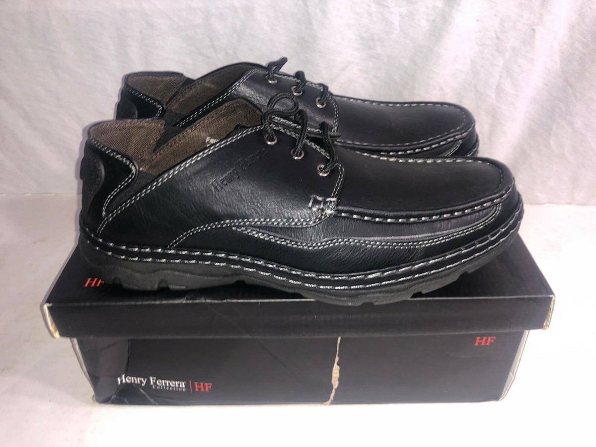Men's Henry Ferrera Slip On Casual Loafers Sirata 200 Shoes Black Size 10