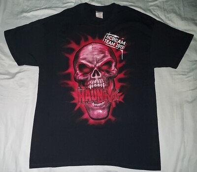 VTG 2013 DORNEY PARK HALLOWEEN HAUNT VI T SHIRT LARGE SCREAM TEAM DOUBLE SIDED