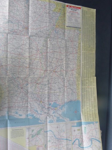 1951 Arkansas Louisiana Mississippi road map Esso oil gas Norfork Dam - Picture 3 of 4