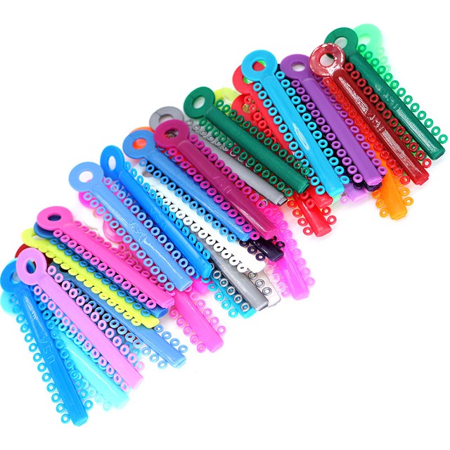 Dental Orthodontic Stick Ligature ties Rubber Bands Rings Elastic Multicolor eBay