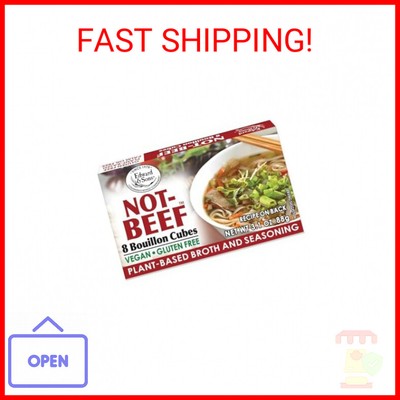 Edward & Son's Not Beef Bouillon Cubes - Vegan Broth Cubes, Stock Cubes, Vegetab