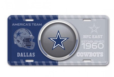 dallas cowboys metal license plate made in usa