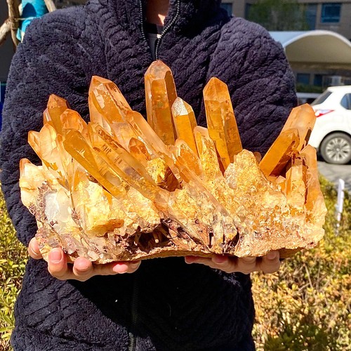 27.76LB Natural yellow Quartz Stone Crystal Cluster Healing Stones Mineral - 第 10/15 張圖片
