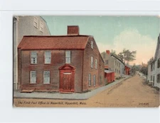 Postcard First Post Office in Haverhill Massachusetts USA