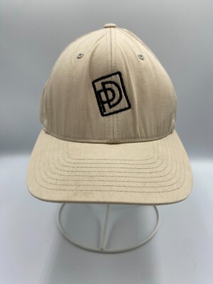 PD Logo Emblem Initials Fitted Hat Cap Size L/XL Flexfit Beige