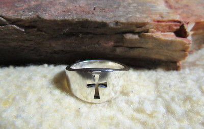 James Avery 925 Sterling Silver Wide Crosslet Ring Size 11
