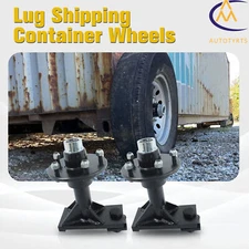 Pair 5×5.5 Lug Superior Shipping Container Wheels Bolt-on Spindle Kits upgrade