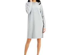 Karen Scott Sweater Dress Womens size Large Gray Long Sleeve Stretch New