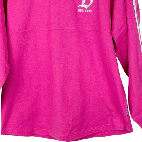 NWT Disney Parks Disneyland Imagination Pink Spirit Jersey Adult Sz M Glitter - Picture 7 of 11