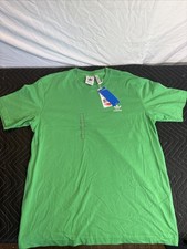 Adidas Mens Trefoil Ess Tee T Shirt Energy Green Logo Size L New