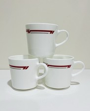 Vintage Amtrak President Claytor Corning USA Dining Car Mugs Set of 3 Railroad