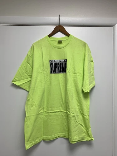 Tee shirt Supreme Who The F*cuck (néon) taille XL (neuf)