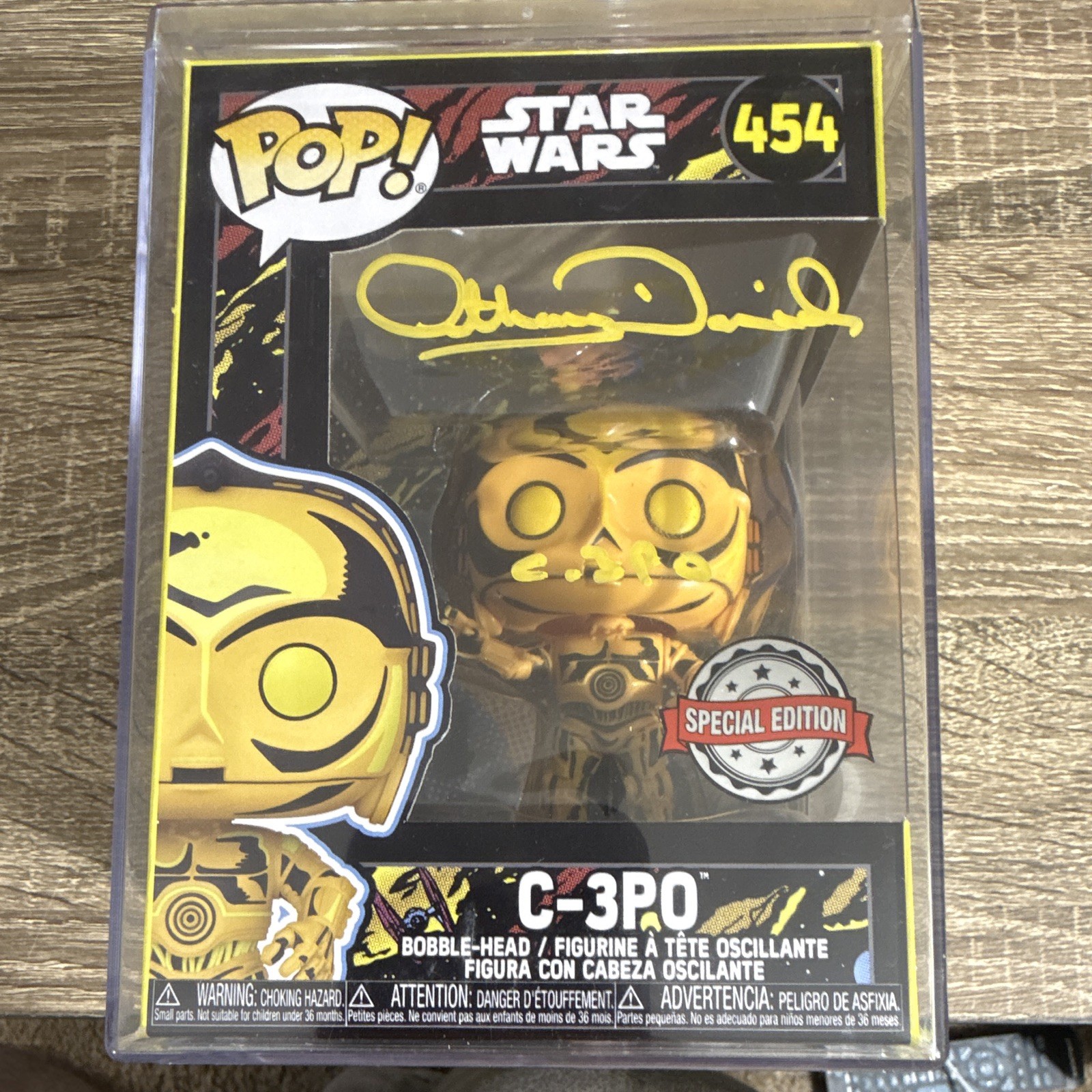 Anthony Daniels Signed JSA cert Funko Star Wars Pop! Vinyl #454 Special Edition
