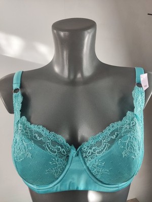 NEW Boux Avenue Duck Egg Serena Balconette Bra Light Padded Lace UK 38D & 38F
