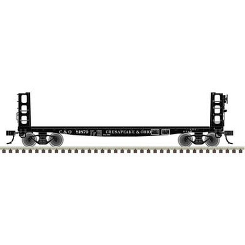 Atlas 50006944 N 42' Pulpwood Flatcar w/Load Chesapeake & Ohio #81879