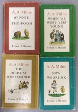Winnie the Pooh Library vintage 1961 4 Book Set A.A Milne