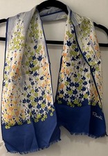 Paoli Scarf 100 Acetate Made in Japan Multicolor Floral 10"x44"