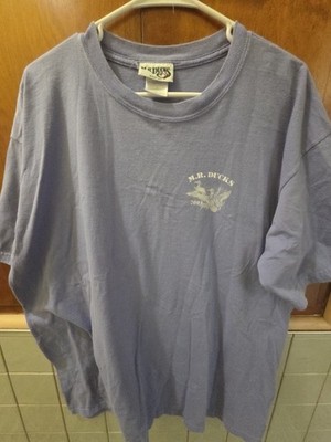 Vintage MR Ducks 2003 Ocean City Maryland Xl Mens Blue Graphic Logo Tshirt
