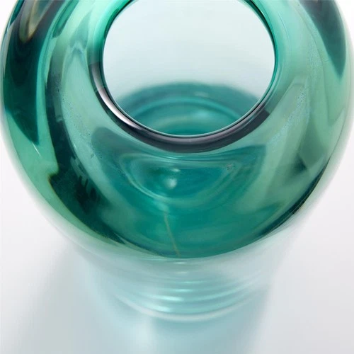 Vase CYAN DESIGN OPHELIA Large Blue Glass - Picture 3 of 4